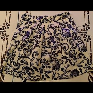 NWT Ann Taylor LOFT Women Blue White Casual Skirt Size 2